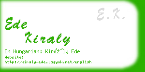 ede kiraly business card